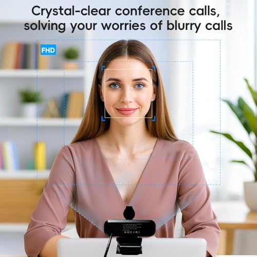2K Webcam PC Webcam with Microphone and Physical Privacy Cover, Noise-Canceling Microphone, Auto Light Correction, Wide Angle, Plug and Play for Conferences/Online Classes/Live Streaming/Zoom/Teams - style: 2K