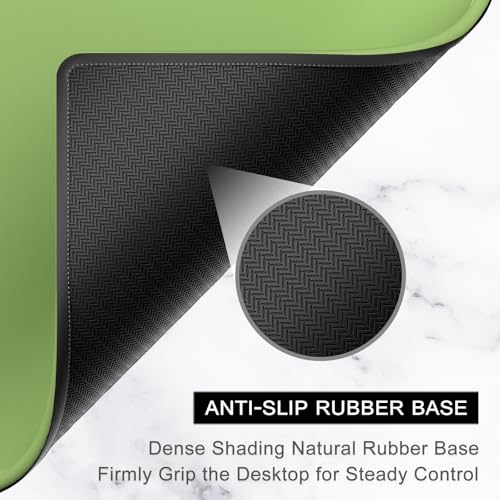 Hsurbtra Mouse Pad, Premium-Textured Square Mousepad 10.2 x 8.3 Inch, Stitched Edge Anti-Slip Waterproof Rubber Pretty Cute Computer Mat for Office Gaming Laptop Women Kids Grass Green - color: Grass Green, size: Square Mousepad (10.2" x 8.3")