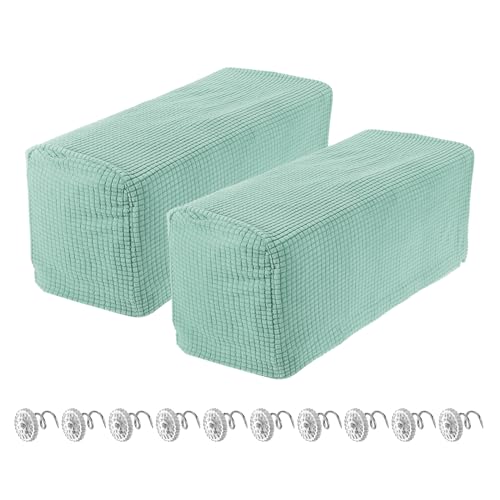 uxcell 2pcs Stretch Armrest Covers for Chairs/Sofas, Couch Arm Covers with Twist Pin, Furniture Protector Slipcovers Mint Green - color: Mint Green