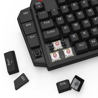 Redragon K585 HE Rapid Trigger Gaming Keyboard, 8K Wired One-Handed Mechanical Keyboard w/Next-Gen UltraMag 100% POM Silky Magnetic Switch, Dual-Module Floating Structure Design, Detachable Wrist Rest - color: Black K585, size: UltraMag Magnetic Switch