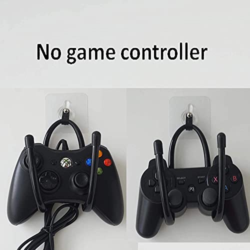 Universal Adhesive Game Controller Organizer Wall Mount and Clip for Xbox One PS4 Switch Pro - Headphone Holder - Easy to Install - 2 Pack
