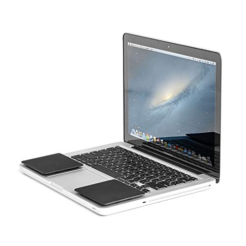 GRIFITI Fat Palm Pads 1/4" Thick Smooth Skin Surface Laptop Wrist Rest Notebook Tacky Silicone Easy Reposition Ergonomic Carpal Tunnel Resting Support (2 Pads 3.1" x 2.8" x 0.24") - size: Fat