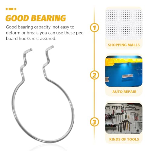 Angoily J Hooks 10pcs Pegboard Cup Holder Rings Pegboard Hooks Containers Jar Hook Holder for Kitchen Laundry Room Organizer Tool J Hook (Pack of 2) - size: 9X7CM (Pack of 2)