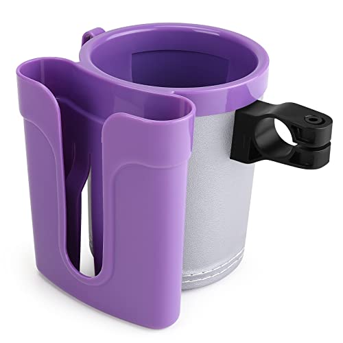 Accmor 3-in-1 Bike Cup Holder with Cell Phone Keys Holder, Bike Water Bottle Holders, Universal Bar Drink Cup Can Holder for Bicycles, Motorcycles, Scooters, Grey Purple - color: Grey Purple