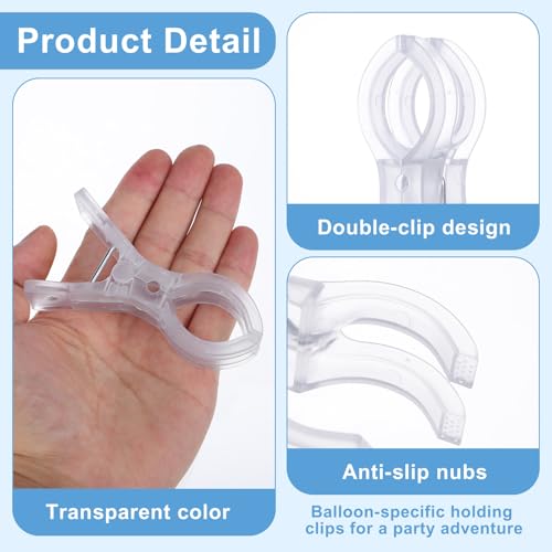 20pcs Balloon Arch Clips Transparent Large Plastic Backdrop Clips Spring Clamps 3.54inch Heavy Duty Clamps For Balloon Arch Crafts Backdrop Woodworking Photography Studios