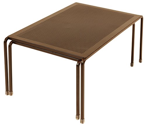 Deco Brothers Expandable Cabinet Shelf Organizer for Kitchen Cabinet and Counter, Bronze - color: Bronze