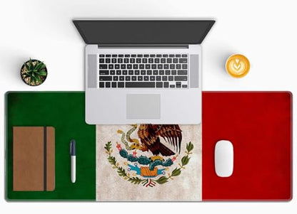 Large Mexico Eagle Flag Desk Mat - Gaming XL Mouse Pad, 31.5 x 11.8 Inch - color: Mexico Eagle Flag