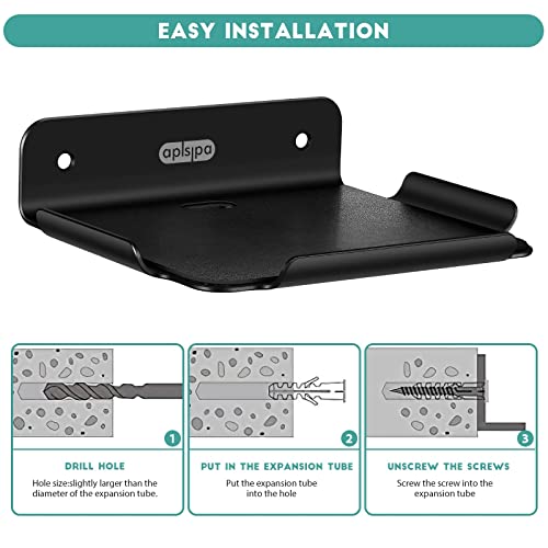 Small Wall Shelf, 4.7" Floating Shelves for Speakers, Internet Router, Smart Home, Apple HomePod Mini, Echo Dot 4th, Security Camera– for Bedroom, Gaming Room, and Living Room (Black)