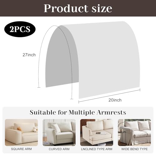 Couch Arm Covers Sofa Arm Covers Set of 2, Waterproof Couch Cover Armchair Cover for Recliner, Non Slip Sofa Headrest Covers Armrest Cover Couch Slipcover Protector, Coffee - color: Coffee