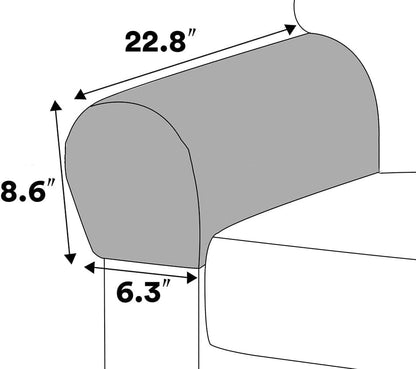 Soft Polyester Sofa Armrest Covers - Comfortable, Scratch Resistant, One Pair for Square/Curved/Reclining Armrests,Taupe - color: Taupe