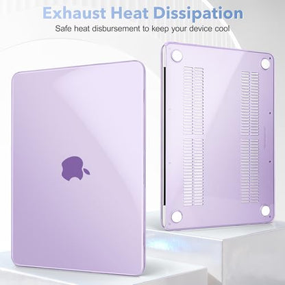 May Chen for MacBook Neo 13 inch Liquid Retina Display ((2026 Release A3404), Slim & Lightweight Protective Case with Screen Protector&Keyboard Cover&Dust Plug, Crystal Purple - color: Crystal Purple