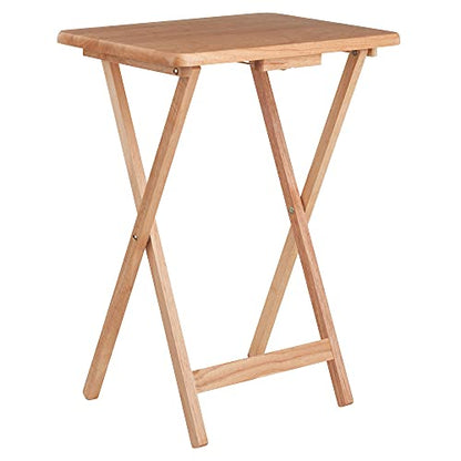 Winsome Alex Set of 2 Foldable Snack Tables, Easy to Store Small Portable Fold Up Table Set for Kitchen, Living Room TV Dining, Crafts, Puzzles, Work From Home - size: 2 - Tables