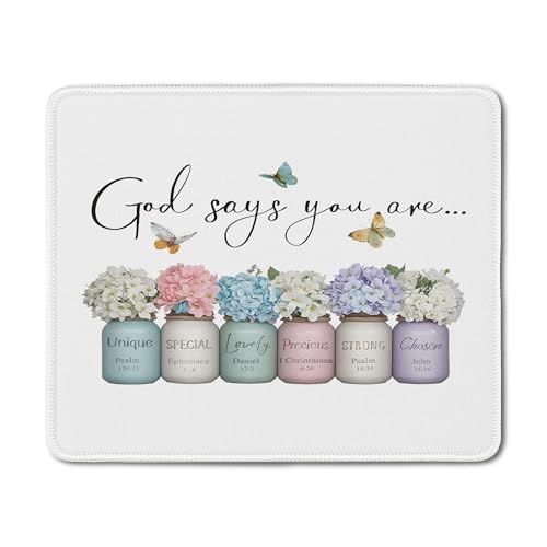 Christian Inspirational Gifts God Says You are Mousepad, Christian Office Supplies Desk Accessories, Religious Bible Verse Mouse Pads for Desk Office Computers Laptop Accessories, 9.5x7.9 Inch - color: 02Child, size: 9.5x7.9