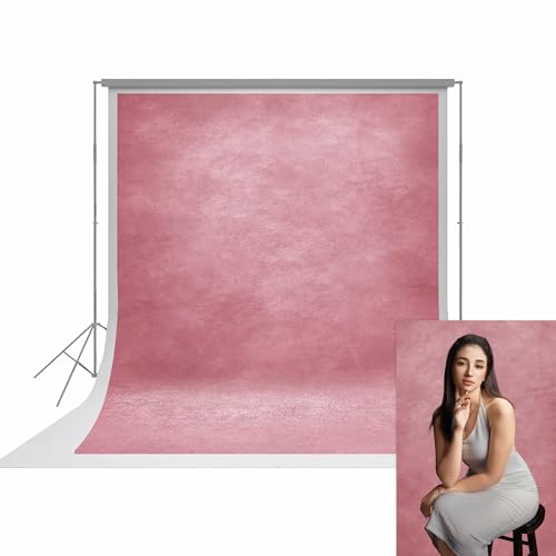 UrcTepics 6x8ft Professional Pink Portrait Backdrop Abstract Textured Backdrops for Photography Rose Romantic Headshot Backdrop - color: Pink, size: 6×8 ft