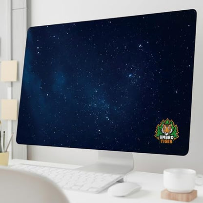 32-inch monitor dust cover, elastic polyester sunshade, 31" 32" 33" 34" computer screen cover, LCD/LED/HD panel protective film (Black Starry Sky, 31-34 inches)