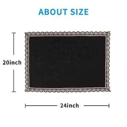 MINJIATEX Couch arm Covers,Non-Slip lace Sofa arm Covers Set of 2 Washable Sofa armrests Covers for Living Room Recliner Chair arm Cover Protectors for Leather Sofa armrest slipcover (GYDF-Black) - color: Gydf-black