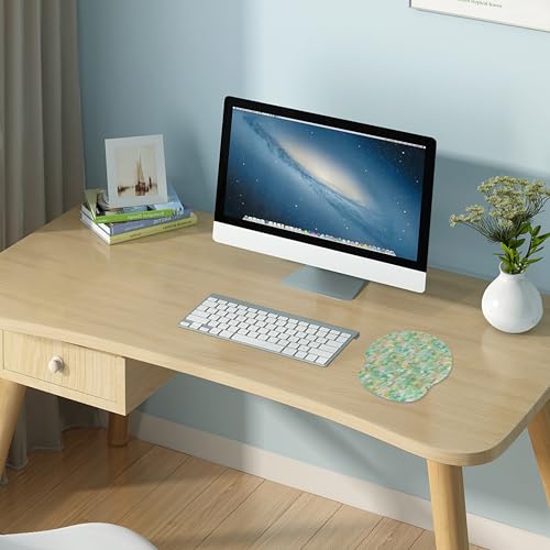 RICHEN Ergonomic Mouse Pad with Wrist Support,Non-Slip Rubber Base for Computer Laptop & Mac,Lightweight Rest for Home,Office & Travel (Green and Buttflies) - color: Green and Buttflies