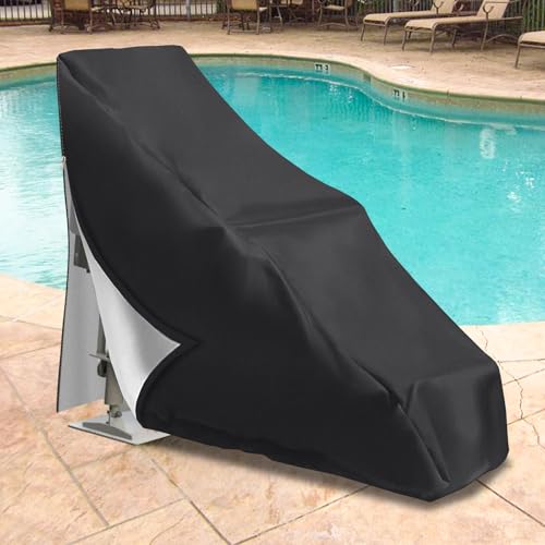 Pool Lift Chair Protective Cover for Global Lift Corp - 600D Heavy Duty Waterproof Cover, Outdoor Pool Accessories, Black - color: Black, size: 49''Lx20''Wx36''H