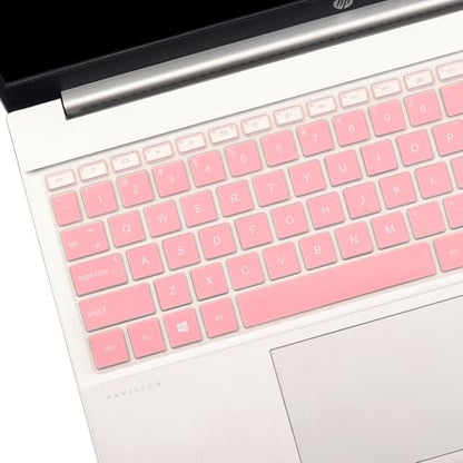 Keyboard Cover for 15.6 17.3 HP Laptop 17-cn 17-cp 15-fc 15-fd 15-eg 15-eh 15-er Series 15-fc0025dx 15-fc0093dx 15-fd0083wm 15-fd0107dx 15t-fd000/fd100 15t-eg300 17t-cn300/cn400 17-cn 17z-cp-Palepink - color: Palepink(Regular Letters)