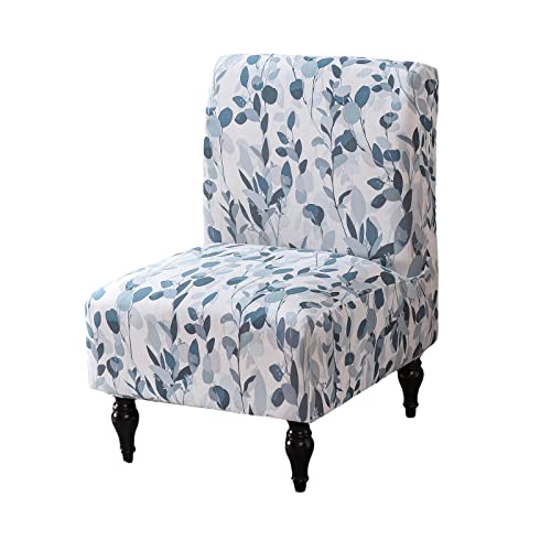 Eco-Ancheng Armless Chair Slipcover Removable Armless Accent Chairs Covers Washable Armless Slipper Chair Slipcover Printed Armless Chair Furniture Protector Covers for Living Dining Room Hotel - color: A38