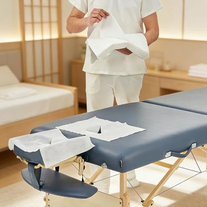 400 Pack Disposable Face Cradle Covers, Massage Face Cradle Cover, Non-Sticking Massage Table Headrest Covers for Massage Tables & Massage Chairs