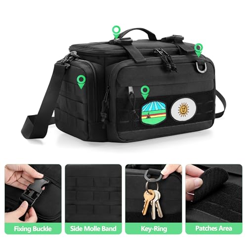 PGmoon Tactical Console Carrying Case Compatible with Xbox Series X, Travel Carry Case Bag with Multi-Pockets for Controllers, Discs & More Accessories (Patent Design)