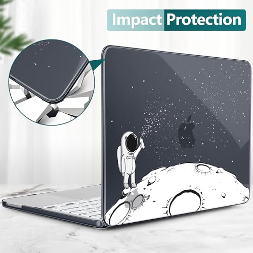 DONGKE Compatible with MacBook Neo 13 Inch Case 2026 A3404 A18 Pro chip & Touch ID, Plastic Hard Shell with Keyboard Cover, Screen Protector & Dust Plugs, Astronaut - color: Astronaut