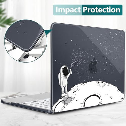 DONGKE Compatible with MacBook Neo 13 Inch Case 2026 A3404 A18 Pro chip & Touch ID, Plastic Hard Shell with Keyboard Cover, Screen Protector & Dust Plugs, Astronaut - color: Astronaut