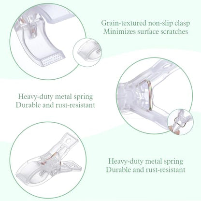 10 Pack Balloon Arch Clips Spring Clamps Balloon Clips for Balloons Arch | Clear Heavy Duty Transparent Backdrop Clip for Birthday Decoration Backdrop for Wedding Photography Studio 2.6"