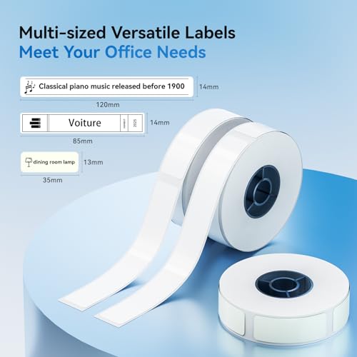 NIIMBOT Thermal Transfer Labels 0.55''x3.35'', for N1(B18) Label Maker, Long Storage Time, for Office Warehouse Tools Organization File Folders Labeling, White(14mmx85mm) - color: 0.55''×3.35''-white