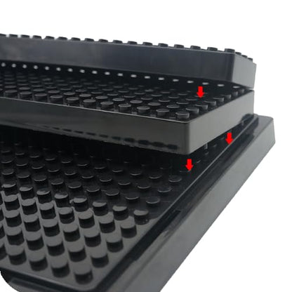 2 Pack Minifigure Display Case for LEGO, 3-Tier Acrylic Box, Black | Acrylic, Dustproof, 3 Removable Tiered Steps, Holds 70 Minifigures, Stackable, Desk Display, Gift for Collectors, Black - style: 2 PACK