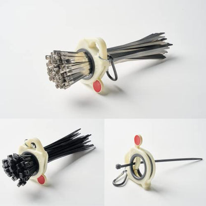 Set of 2 Zip Tie Organizer Holders with 20 Pcs of 8 inch Black Cable Ties for Zipties Arrangement, Wire Ties Keeper for Multi-Purpose Indoor and Outdoor Use. - style: 2- 2 Pcs