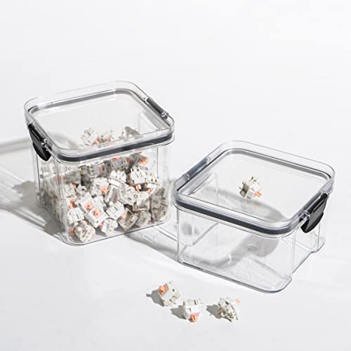 Gliging Switch Storage Mechanical Keyboard Switch Container Keycaps Sealed Can Storage Bottle Display Can Keycap Storage Box - size: Small