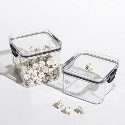 Gliging Switch Storage Mechanical Keyboard Switch Container Keycaps Sealed Can Storage Bottle Display Can Keycap Storage Box - size: Small