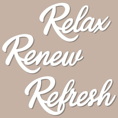 3 Pieces Bathroom Decor White Wooden Bath Room Sign Bathroom Wall Art Farmhouse Relax Renew Refresh Sign (White-large) - color: White-large