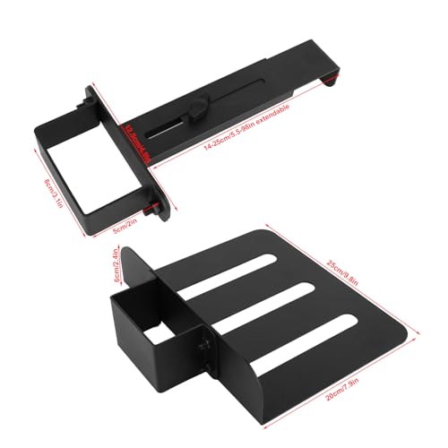 Under Desk PC Mount for Standing Desk, Heavy Duty Clamp-On Computer Tower Mount Adjustable Height & Width No Drilling CPU Holder
