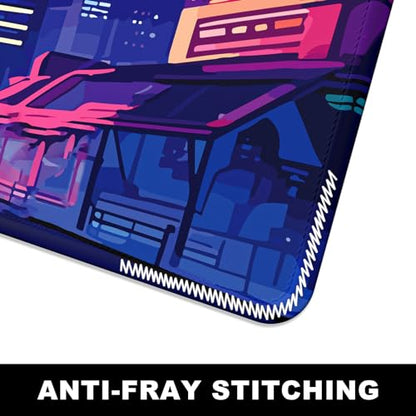 BOSOBO Large Mouse Pad, Desk Pad, XXL XL Extended Gaming Mouse Pad, Desk Mat for Office & Home, Long and HugeKeyboard Mat,Desktop Full Cover 31.5 x 11.8 Inches, Anime Tokyo Cyberpunk - color: Anime Tokyo Cyberpunk, size: XL - 31.5 x 11.8 Inches