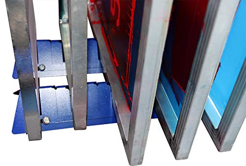 TECHTONGDA 6 Slot Screen Printing Frame Rack Shelf Storage Holder Desktop Adjustable Silk Screen Frame Rack Drying
