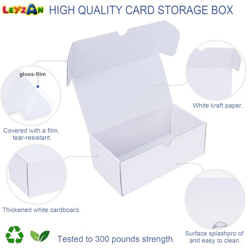 Trading Card Storage Box for toploader, 8-Pack•100 Count Cardboard Top Loaders Storage Box with Dividers & Labels for TCG/Magic/Mtg Organizer and Collection, 7 INCH - size: 8 piece 7in for Toploader