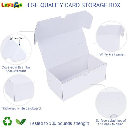 Trading Card Storage Box for toploader, 8-Pack•100 Count Cardboard Top Loaders Storage Box with Dividers & Labels for TCG/Magic/Mtg Organizer and Collection, 7 INCH - size: 8 piece 7in for Toploader