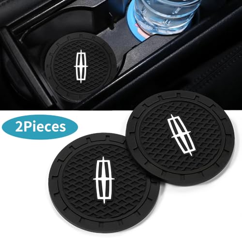 2PCS Car Cup Holder Coasters,Non-Slip Car Coasters for Lincoln MKC Nautilus Aviator Navigator MKZ Continental Drink Holder Compatible with Vehicle Inner Accessories for Cup Insert Mat,Silicone - color: Bd-lken