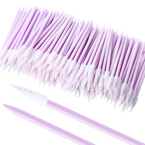 Chinco 200 Pcs Cleaning Swabs 2.56 Inch Sponge Tip Swabs Sticks for Printer Heads, Scanners, Camera Lenses, Chip Hard Disk Industries, Optical Lenses and Optical Equipment Makeup(Purple) - color: Purple