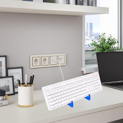 CRASPIRE Keyboard Holder Shelf Keyboard Display Stand Blue Acrylic Iron Portable Removable Mechanical Computer Collection Storage Desktop Tray Rack for Computers Tablet Home Office Study Supplies - color: Blue