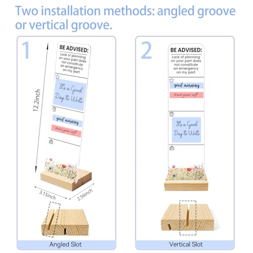 Sticky Notes Monitor Memo Board with Removable Wooden Base Be Advised Lack of Planning on Your Part Funny Office Quote Message Board Portable Sticky Note Holder Humorous Desk Decor and Gift - color: Advised