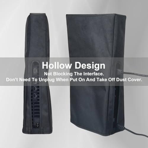 Dust Cover for PS5 Pro Console. EMiEN Oxford Fabric Anti-Scratch Waterproof Dust Guard with Back Cable Port Compatible with Sony PlayStation 5 Pro Digital & Disk Version