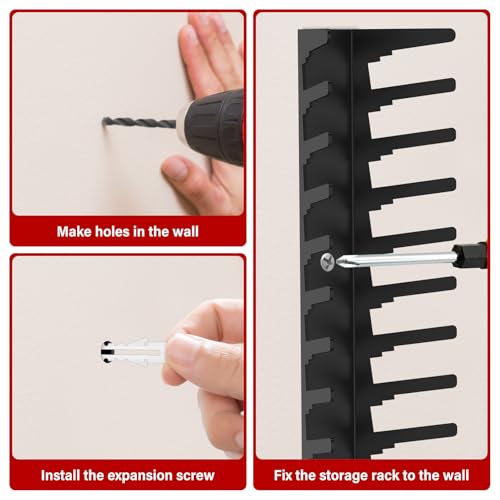 6 Pack Video Game Storage Wall Mount Game Case Holder, Heavy Duty Metal Wall-Mounted Media Storage Shelves for PS, Xbox, DVD, Switch Game Organizer, Holds up to 108 Disc Boxes