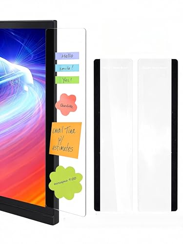 2-Pack Computer Monitor Memo Board, Office Desk Accessories, Sticky Note Holder, Supplies for Women and Men, Sticky Note Holder Home Desktop Decor