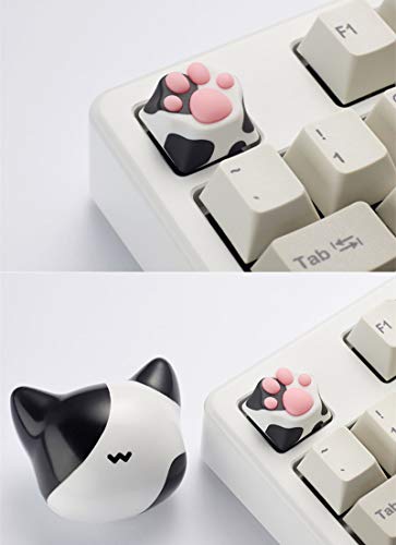 SYA ZOMOPLUS Cute Keycaps,Novelty Cat-Claws Keycap 3D Model OEM Profile Keyboard Keycaps Squishy-Paws Custom Key Caps for Cherry MX Switches Mechanical Gaming Keyboard ESC-Key Keycap(4 Keycaps) - color: 4 Keycaps