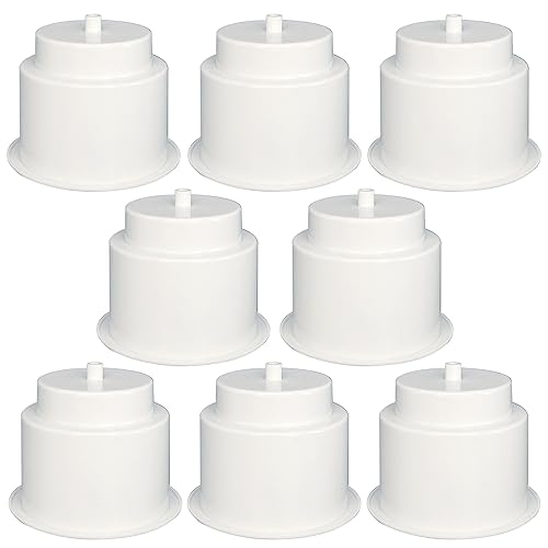 Yuanhe White Plastic Cup Drink Holder Insert with Drain for Boat Car Marine Rv, 8PCS - size: 8PCS