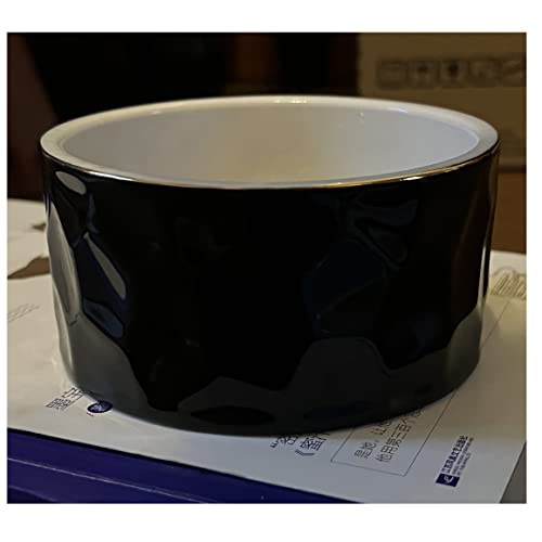 Ceramic Paper Clip Holder Ceramic Paper Clip Dispenser Organizer for Office Desk Binder Clip Holder (Black) - color: Black
